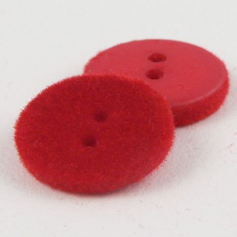 12mm Red Velvet 2 Hole Button