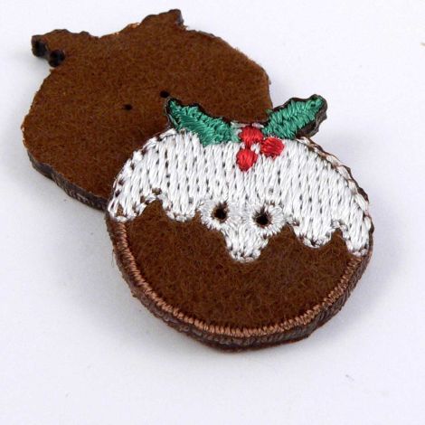 22mm Brown Christmas Pudding 2 Hole Button