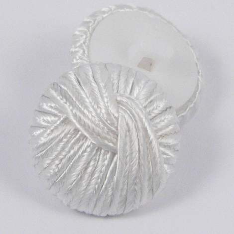 15mm White Ribbon Shank Button