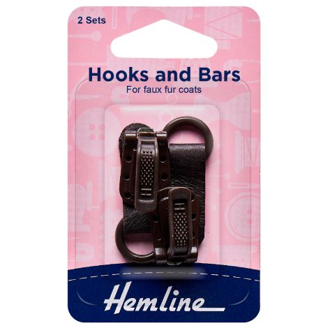  Dark Brown Hooks & Bars Hemline