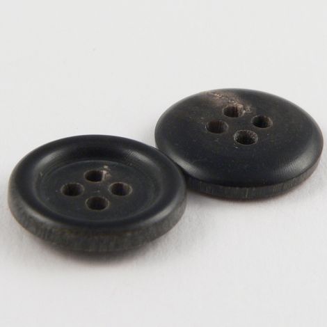 18mm Black/Brown Round Horn 4 Hole Button