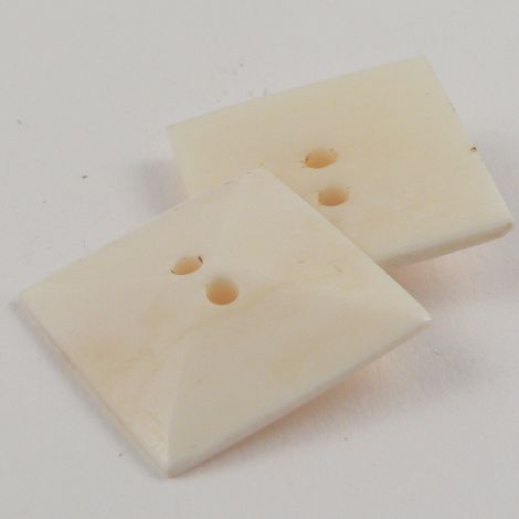 32mm Ivory Square Bone 2 Hole Button