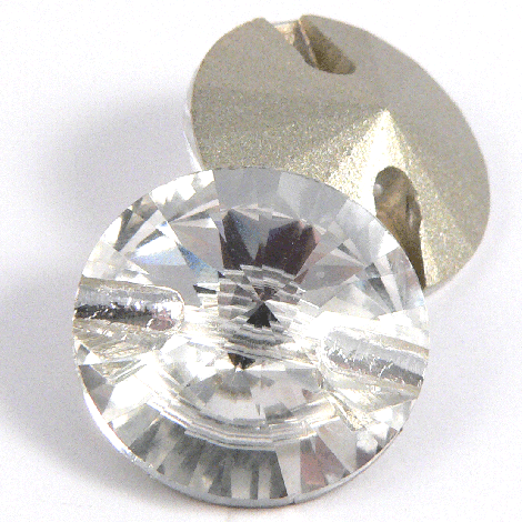 18mm Rivoli Clear Crystal Shank Glass Button