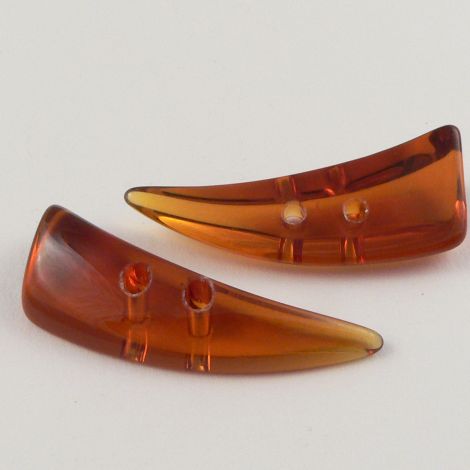 42mm Amber Glass Toggle 2 Hole Button