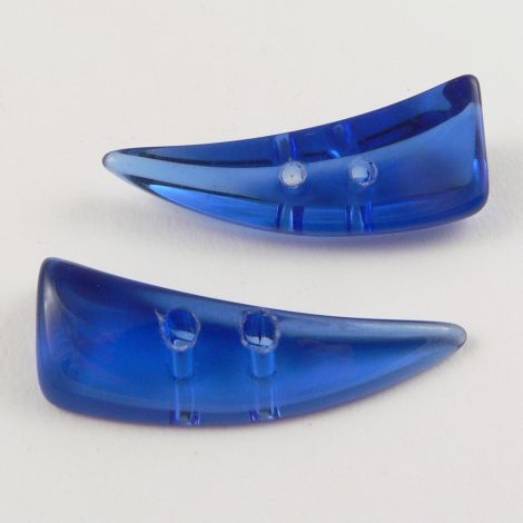 42mm Blue Glass Toggle 2 Hole Button