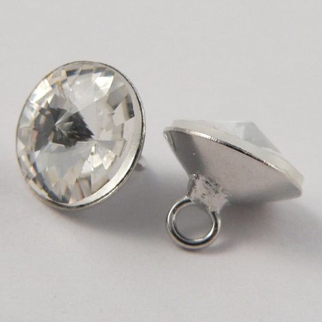 7mm Wedding Dress Faceted Glass Shank Button