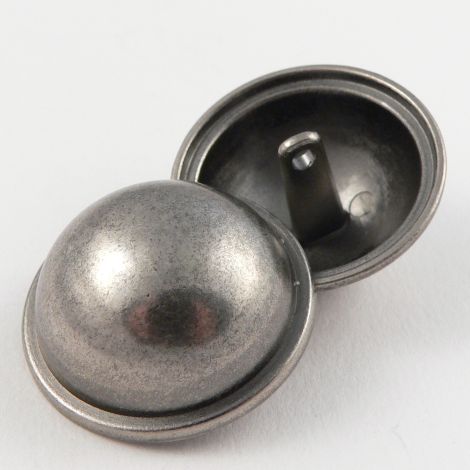 33mm Pewter Smooth Deep Domed Metal Shank Button