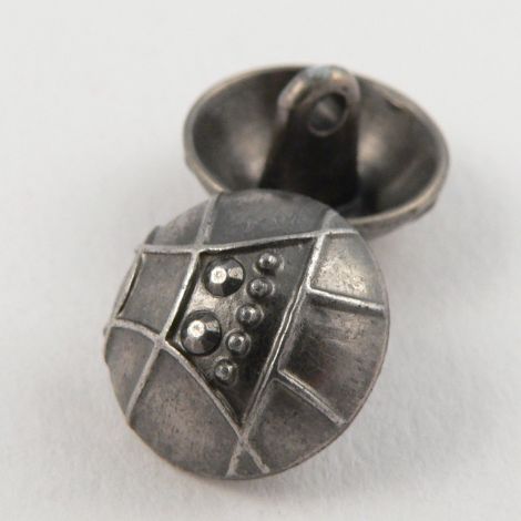 18mm Abstract Pewter Domed Metal Shank Button