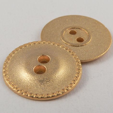22mm Gold Metal 2 Hole Button