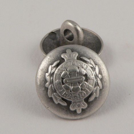 15mm Silver Coat of Arms Metal Shank Button