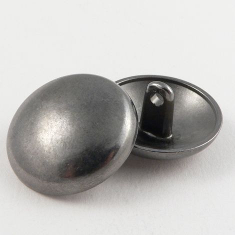 25mm Smooth Pewter Domed Metal Shank Button