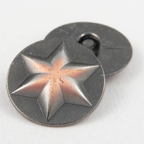 23mm Contemporary Domed Star Metal Shank Button