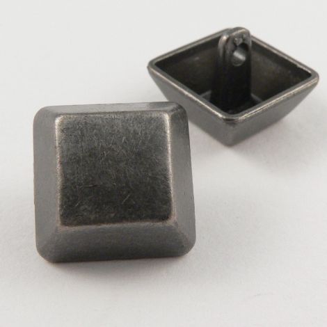 15mm Pewter Square Contemporary Shank Metal Button