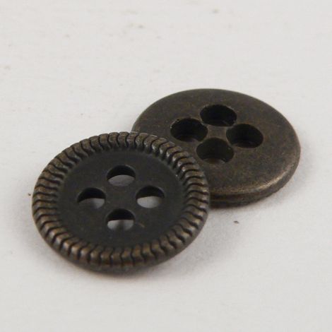 10mm Brass Metal 4 Hole Shirt Button