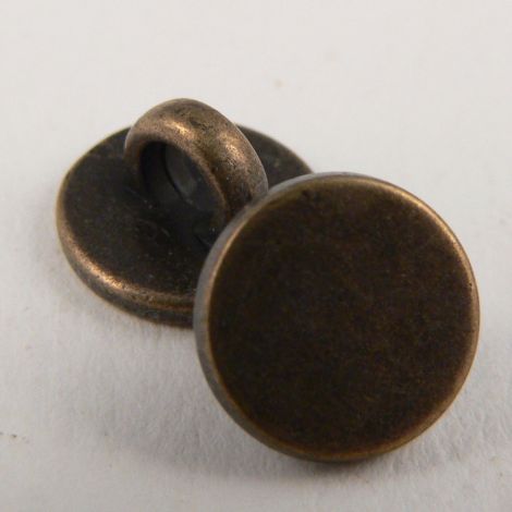 10mm Old Brass Metal Shank Upholstery Button