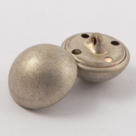 15mm  Pale Gold Domed Metal Shank Button