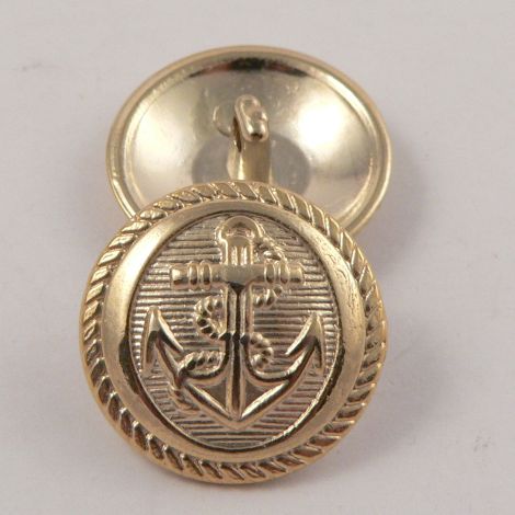 20mm Gold Anchor Metal Shank Suit Button
