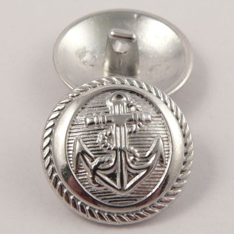 15mm Silver Anchor Metal Shank Suit Button
