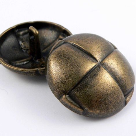 20mm Brass Leather Look Shank Metal Button