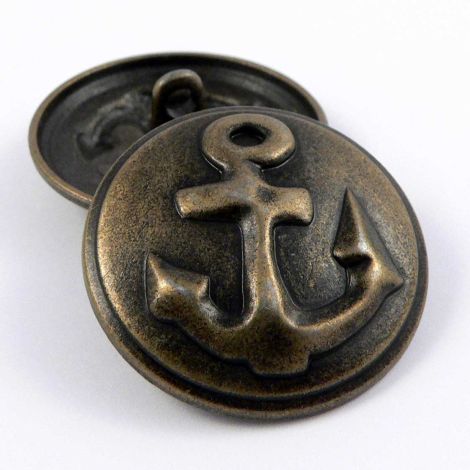 23mm Brass Anchor Shank Metal Button
