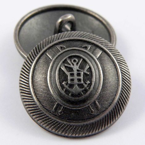 20mm Delicate Coat of Arms Metal Shank Button