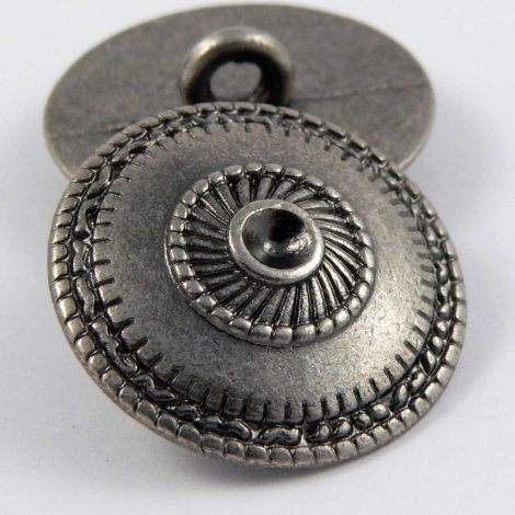 20mm Contemporary Pewter Metal Shank Button