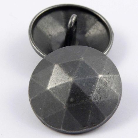 20mm Domed Triangle Pewter Metal Shank Button