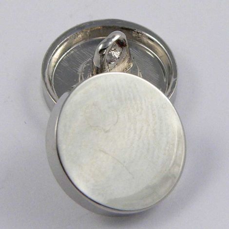 13mm Chrome/Silver Shank Metal Button