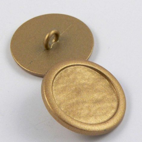 23mm Dull Matt Gold Shank Metal Button