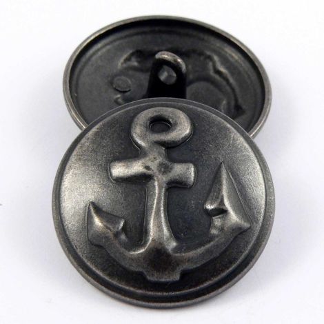 20mm Pewter Anchor Shank Metal Button