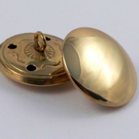 20mm Gold 2 Part Metal Shank Button