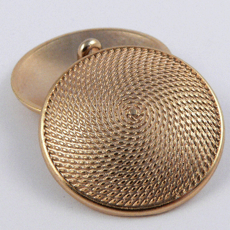 19mm Gold Ornate Metal Shank Button 