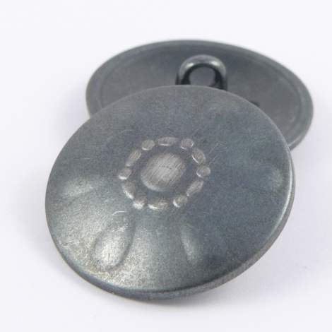23mm Brushed Pewter Contemporary Designed Metal Shank Button