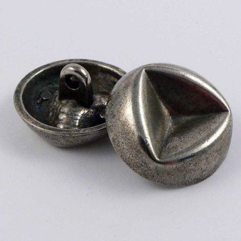 23mm Solid Pewter Triangular Metal Shank Button 