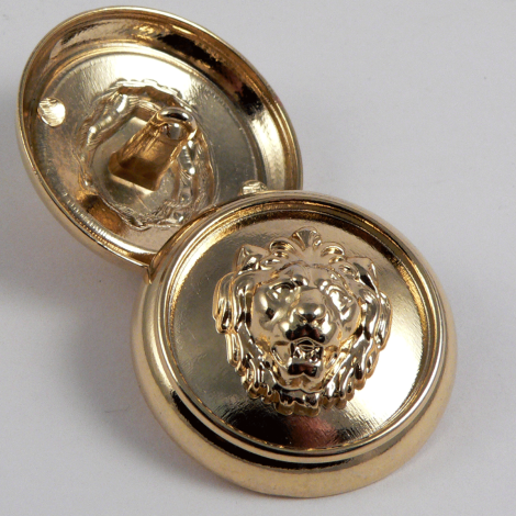 30mm Gold Lion Head Metal Shank Coat Button