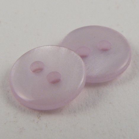 8mm Lilac Pearlised Sewing 2 Hole Button