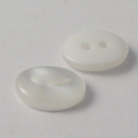 12mm Clear Plastic Oval 2 Hole Button