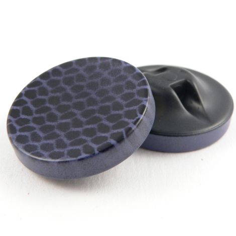 30mm Blue Speckled Shank Coat Button