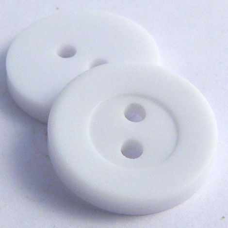 15mm White Shirt 2 Hole Sewing Button