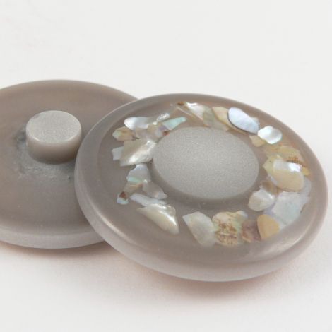 37mm Fawn Shank Coat Button With  Mother of Pearl Shell