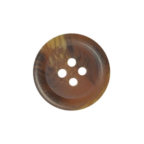 15mm Brown Horn Effect Suit 4 Hole Button