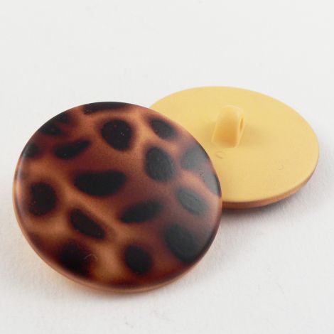 22mm Brown Animal Print Shank Sewing Button