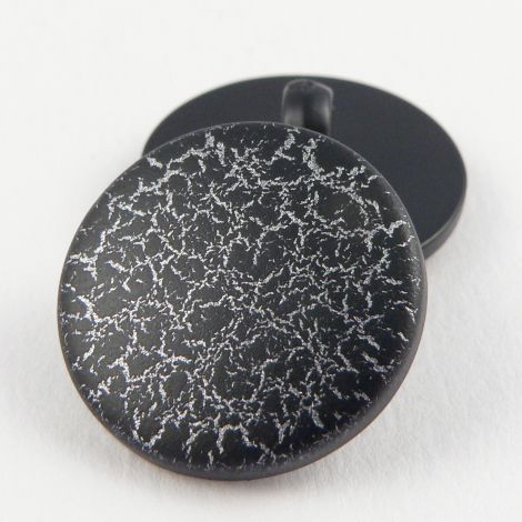 22mm Contemporary Black & Silver Shank Sewing Button