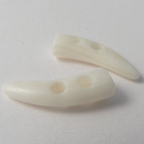 24mm Ivory Marble Effect Toggle 2 Hole Sewing Button