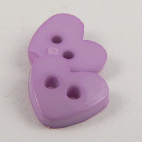 7mm Heart 2 Hole Purple Button