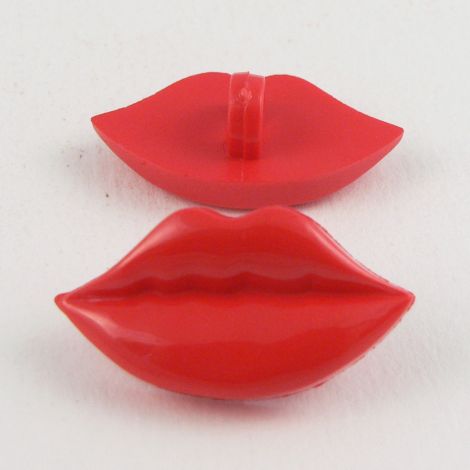 25mm Luscious Red Lips Shank Button