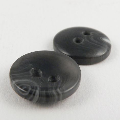 15mm Dark Grey Marble Contemporary 2 Hole Sewing Button