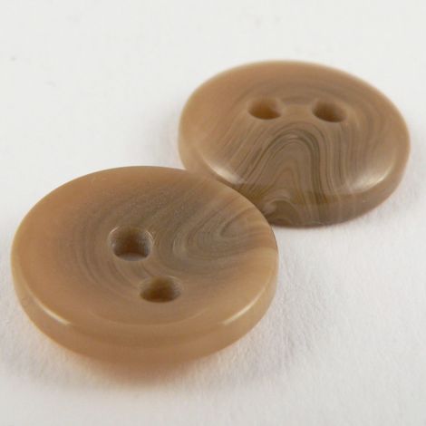 20mm Caramel Marble Contemporary 2 Hole Sewing Button