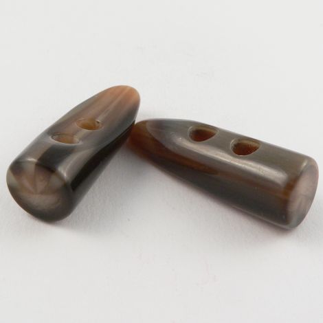 45mm Brown/Caramel Marble Effect Toggle 2 Hole Coat Button