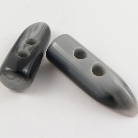 45mm Grey Marble Effect Toggle 2 Hole Coat Button